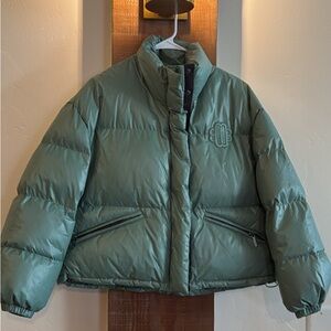 Maje Green Puffer Jacket
